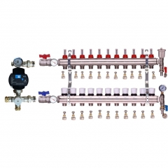 water underfloor heating manifold 11 port a rated ges pump kit