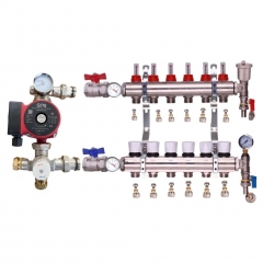 water underfloor heating manifold 6 port a rated ges pump kit