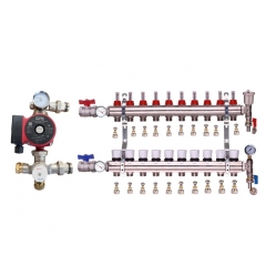 water underfloor heating manifold 10 port  ges pump kit