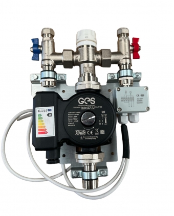 ges underfloor heating single zone/room manifold pump mixing blending valve